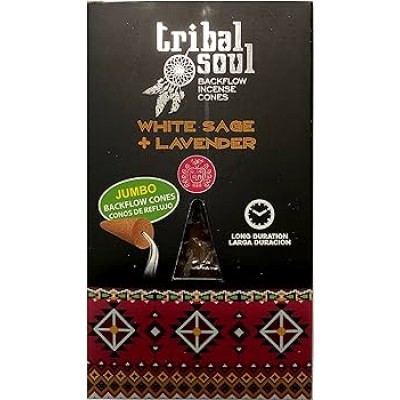 Tribal Soul  White Sage & Lavender backflow incense cones  